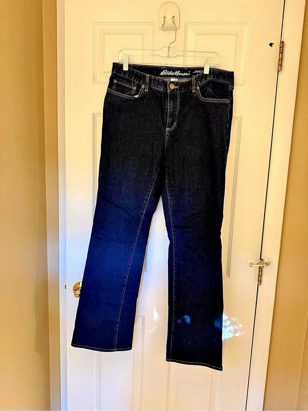 Eddie Bauer Slightly Curvy Boot Cut Jeans Boot Cut Jeans Black Waist 14